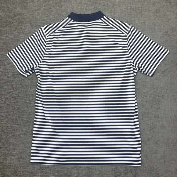 Nike Michigan Wolverines Polo Shirt‎ Men's Large Blue White Striped Golf - Picture 3 of 9